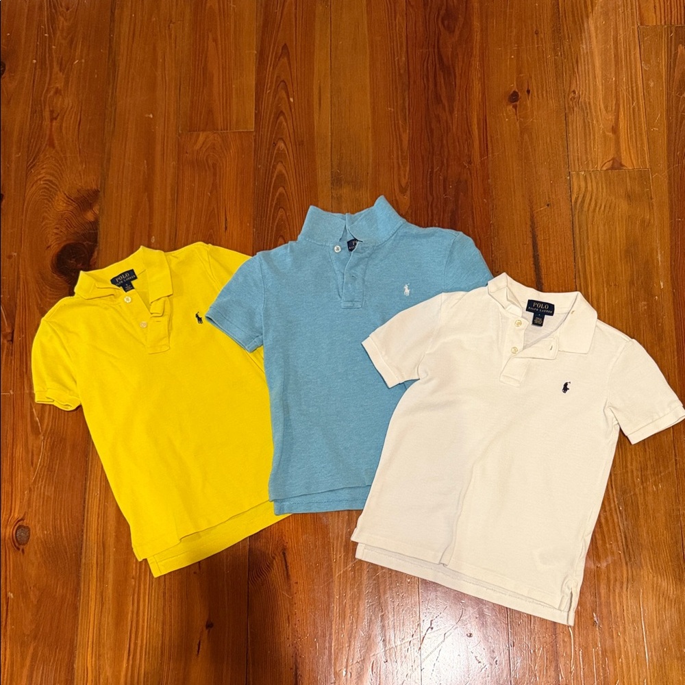 Polo by Ralph Lauren Kids Polo Shirt Trio - Yellow, Blue, Cream